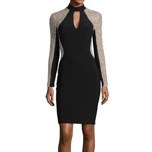 Black Beaded Cocktail Dress